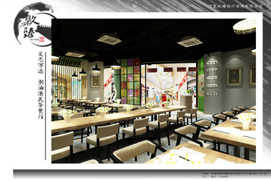 吴忠餐厅装修设计|镹臻装饰,最有味道的潮汕港式茶餐厅