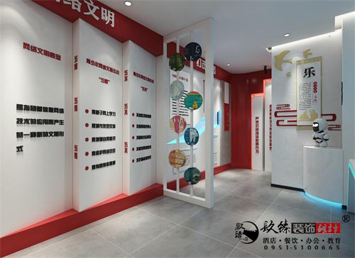银川校园文化展厅设计效果图|镹臻设计