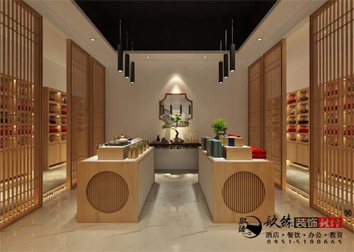 银川茶楼设计效果图|镹臻设计
