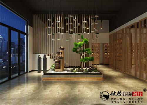 银川茶楼设计效果图|镹臻设计
