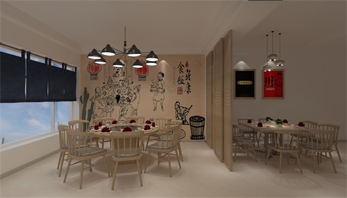 银川餐厅设计效果图|镹臻设计