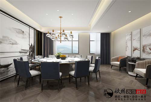 银川宴会餐厅设计效果图|镹臻设计