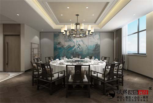 银川宴会餐厅设计效果图|镹臻设计