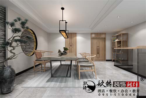 银川茶社设计效果图|镹臻设计