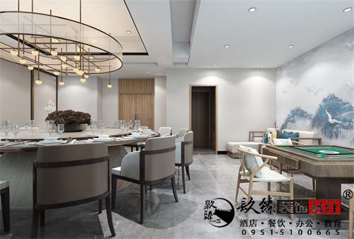 银川茶社设计效果图|镹臻设计