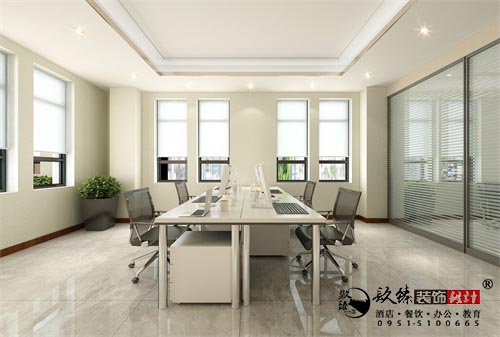 银川办公室设计效果图|镹臻设计