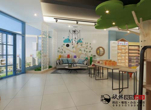 银川母婴店装修设计效果图|镹臻设计
