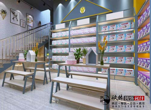 银川母婴店装修设计效果图|镹臻设计