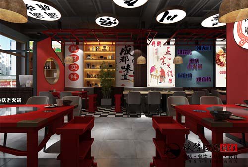 银川火锅店装修设计效果图|镹臻设计
