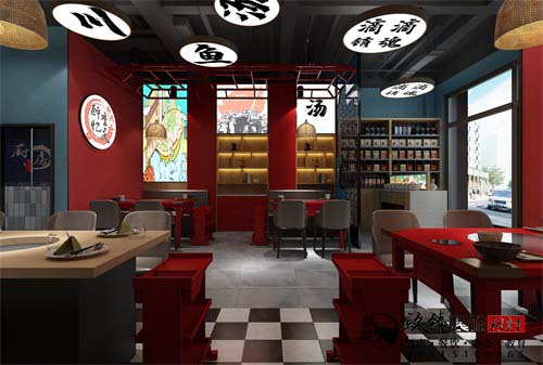 银川火锅店装修设计效果图|镹臻设计