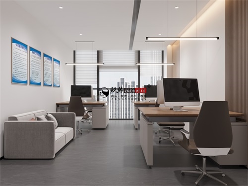 银川地产办公楼设计装修项目|镹臻装饰
